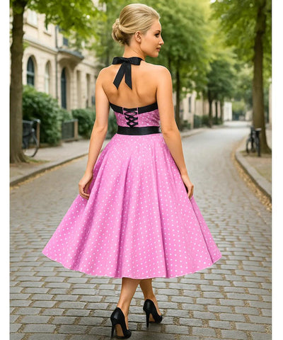 Vestido Vintage de Poá com Laço Feminino | Zelli Vestido Vintage de Poá com Laço Feminino | Zelli