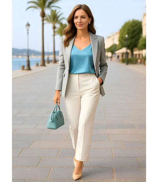 Blusa social feminina com blazer