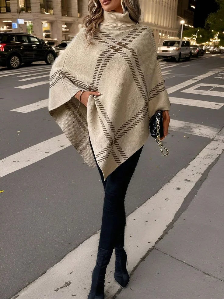 Poncho feminino elegante será a peça mais estilosa dos dias frios de 2026