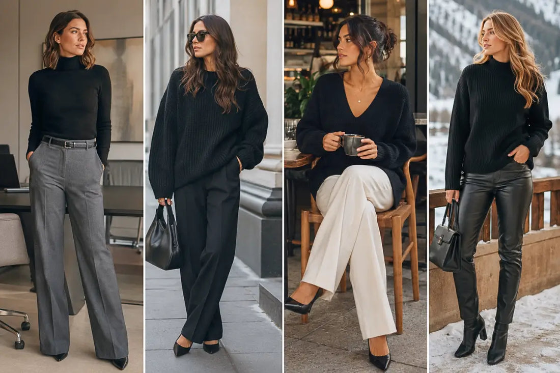 Suéter feminino preto