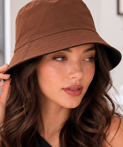 Comprar bucket chapeu dupla face algodão proteção solar unissex casual verão praia barato em promoção ANELLIMN