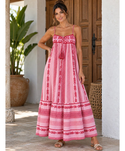 Vestido Longo Estampado Étnico Boho Verao | Lexa