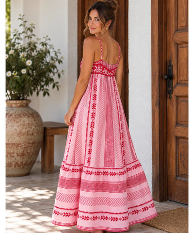 Vestido Longo Estampado Étnico Boho Verao | Lexa