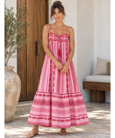 Vestido Longo Estampado Étnico Boho Verao | Lexa