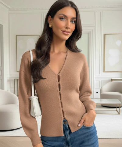 Conjunto Tricot Feminino Cardigan e Saia Inverno Elegante | Zelo