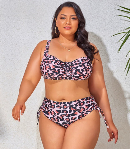Biquíni Plus Size Cintura Alta com Ajuste Lateral | Iara