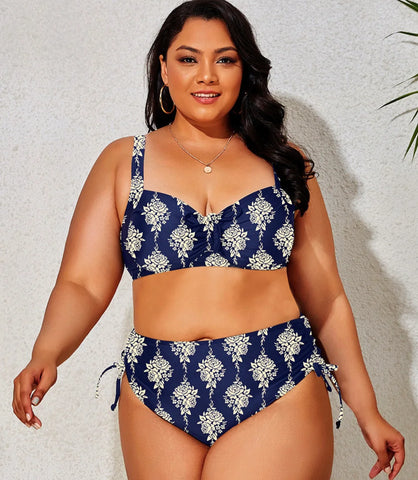 Biquíni Plus Size Cintura Alta com Ajuste Lateral | Iara