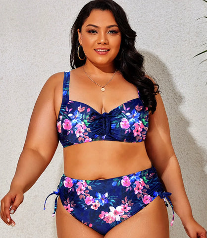Biquíni Plus Size Cintura Alta com Ajuste Lateral | Iara