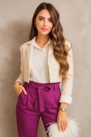 Blazer feminino de linho branco