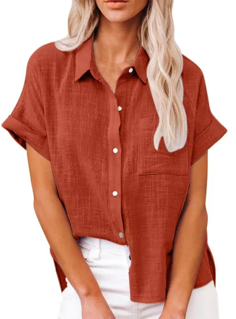 Blusa de Verão Manga Longa - Estilo Vintage - Conforto e Estilo em Uma Peça Única