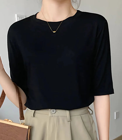 Blusa Feminina Básica Manga 3/4 Modal | Nora