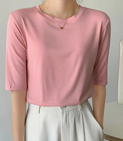 Blusa Feminina Básica Manga 3/4 Modal | Nora