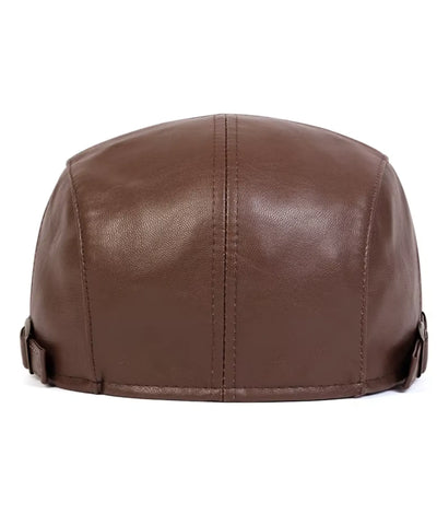 Comprar boina masculina de couro sintético com ajuste lateral e design estilo inglês clássico para looks urbanos ou sociais em promoção Anellimn