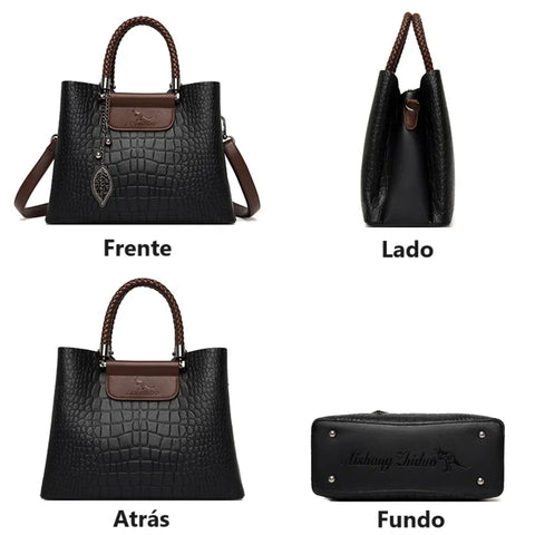 Bolsa Feminina Couro Sintético Premium - Acessório elegante e durável para seu estilo.