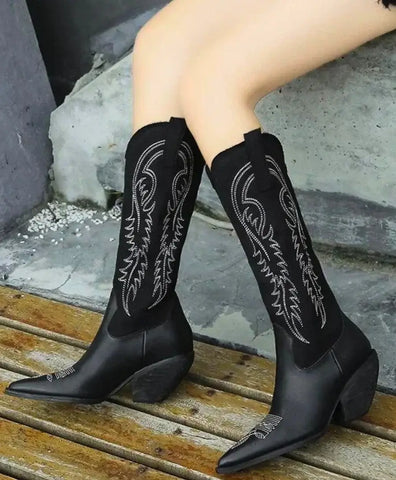 Bota Texana Feminina Bico Fino Cano Médio | Bang