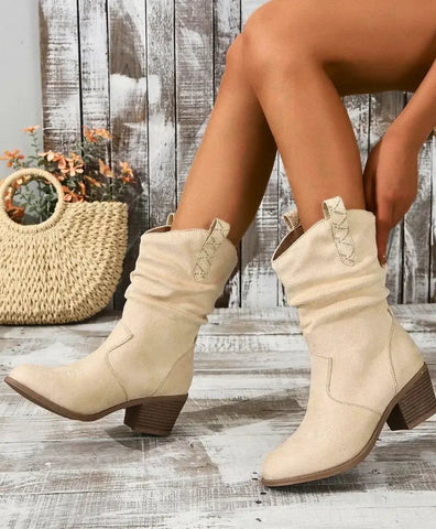 Bota Texana Feminina de Couro | Alexia