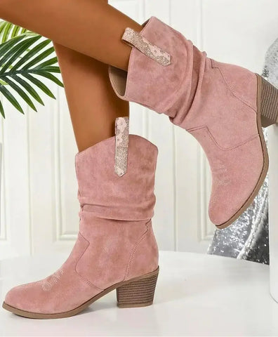 Bota Texana Feminina de Couro | Alexia