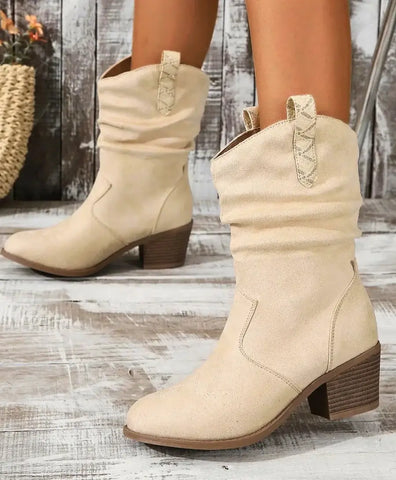 Bota Texana Feminina de Couro | Alexia