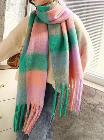 Cachecol Feminino de Lã Grosso e Macio para Inverno | Lille