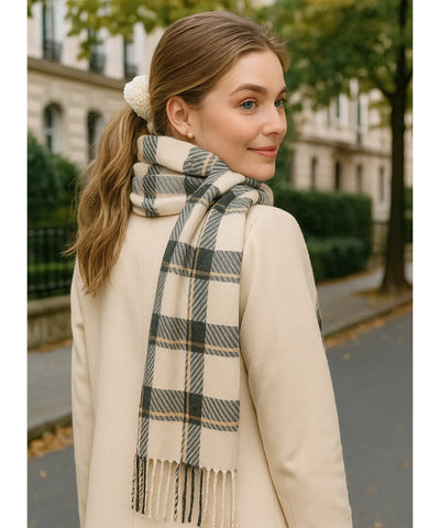 Cachecol Feminino Xadrez Grosso Inverno | Scare