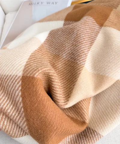 Cachecol Feminino Xadrez Grosso Inverno | Scare