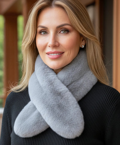 Comprar Cachecol Feminino de Pelúcia Inverno Luxo Anellimn