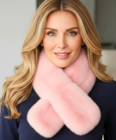 Comprar Cachecol Feminino de Pelúcia Inverno Luxo Anellimn