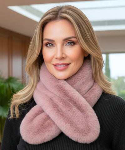 Comprar Cachecol Feminino de Pelúcia Inverno Luxo Anellimn