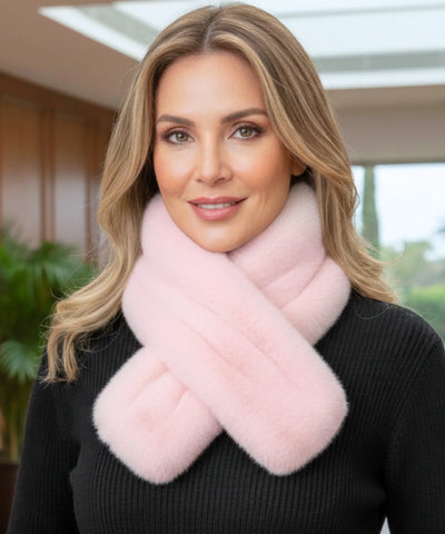 Comprar Cachecol Feminino de Pelúcia Inverno Luxo Anellimn