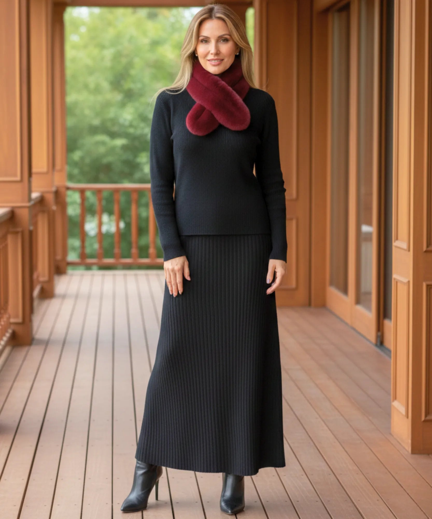 Comprar Cachecol Feminino de Pelúcia Inverno Luxo Anellimn