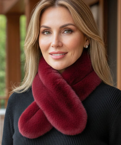 Comprar Cachecol Feminino de Pelúcia Inverno Luxo Anellimn