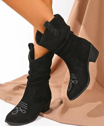 Bota Texana Feminina de Couro | Alexia