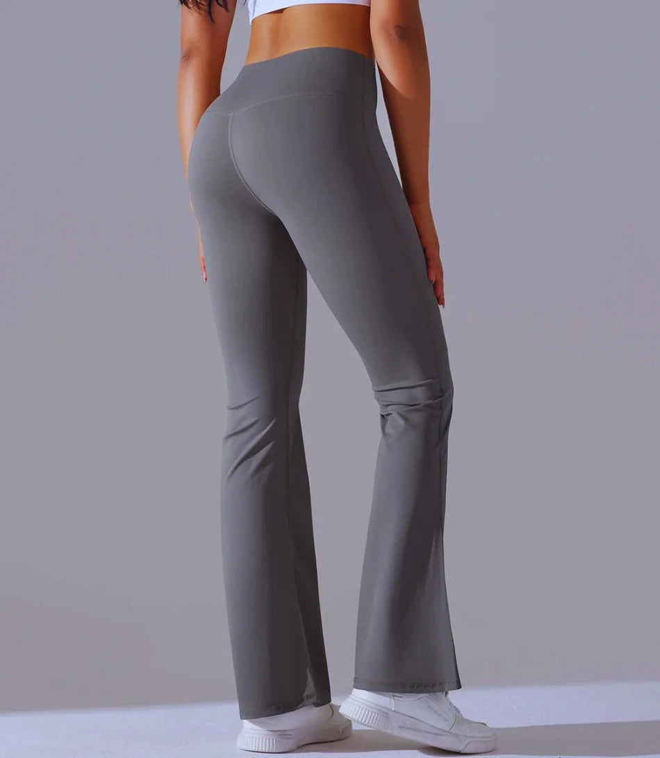 Calça Flare Yoga Cintura Alta Feminina  Mandinha