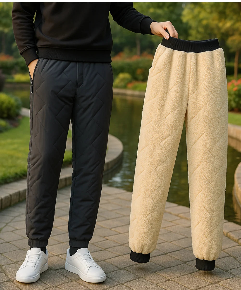 Comprar calça masculina térmica forrada com pelúcia para inverno rigoroso, confortável e com visual esportivo