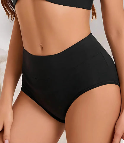 Calcinha modeladora cintura alta com absorção avançada e modelagem confortável, ideal para proteção e ajuste perfeito em todas as ocasiões.