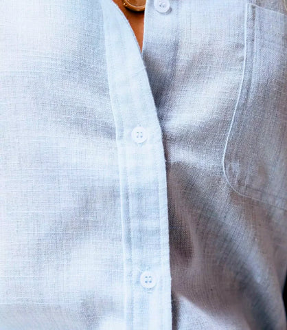 Camisa Feminina Manga Longa de Linho com Algodão Elegante | Tessi