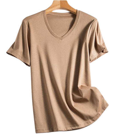 Camiseta Básica Feminina em Algodão Modal e Seda | Anika