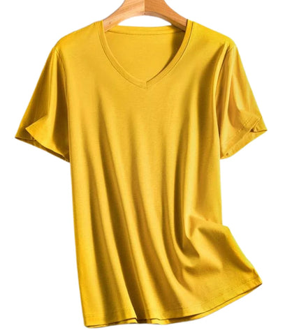 Camiseta Básica Feminina em Algodão Modal e Seda | Anika