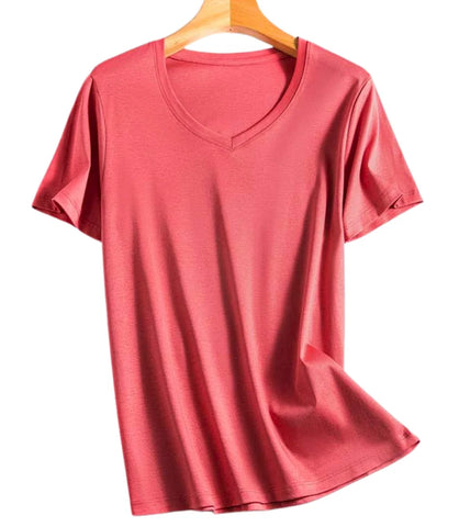 Camiseta Básica Feminina em Algodão Modal e Seda | Anika