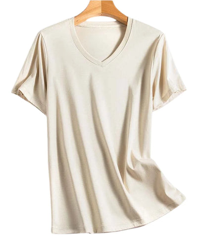 Camiseta Básica Feminina em Algodão Modal e Seda | Anika