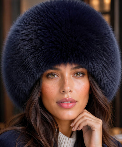 Comprar chapéu de couro feminino com pele sintética estilo russo quente para inverno barata em promoção Anellimn