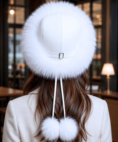 Comprar chapéu de couro feminino com pele sintética estilo russo quente para inverno barata em promoção Anellimn