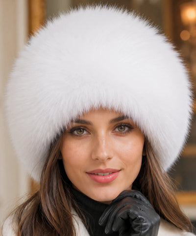 Comprar chapéu de couro feminino com pele sintética estilo russo quente para inverno barata em promoção Anellimn