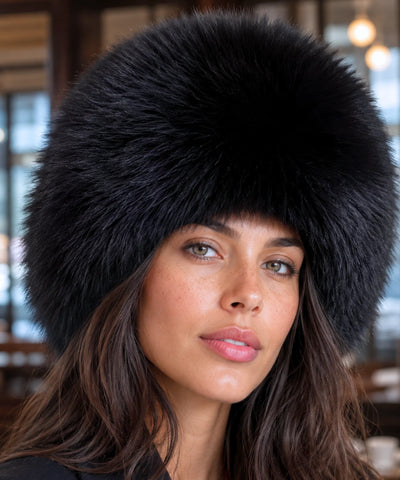 Comprar chapéu de couro feminino com pele sintética estilo russo quente para inverno barata em promoção Anellimn