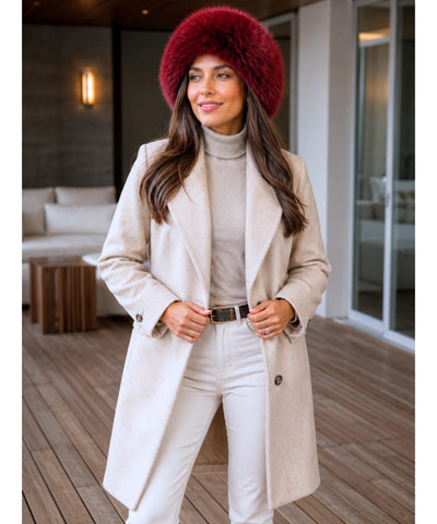 Comprar chapéu de couro feminino com pele sintética estilo russo quente para inverno barata em promoção Anellimn