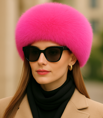 Chapéu Feminino de Inverno com Pelo Sintético | Laninha