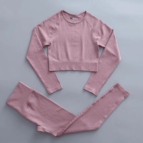 Conjunto Academia Fitness Feminino: Design moderno, composto por 90% Nylon e 10% Spandex. Ideal para treinos variados