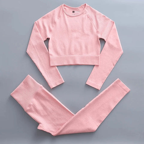Conjunto Academia Fitness Feminino: Design moderno, composto por 90% Nylon e 10% Spandex. Ideal para treinos variados