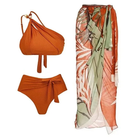 Conjunto Biquini e Saída de Praia elegante e confortável com estampas exclusivas
