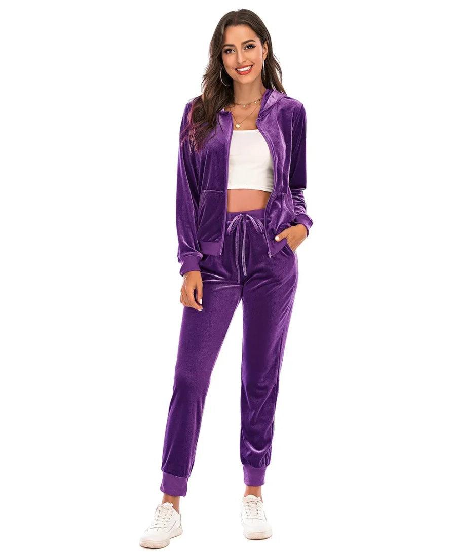 Conjunto Moletom Feminino Veludo Felicia Anellimn - Main Image